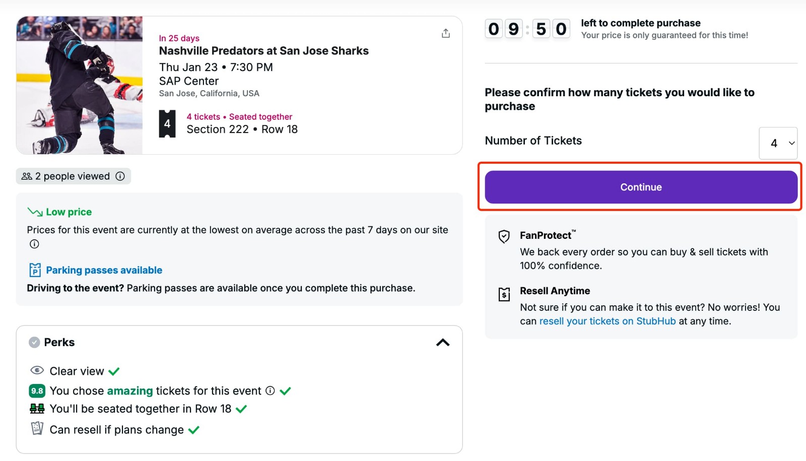 how to apply StubHub Promo Code - step 1