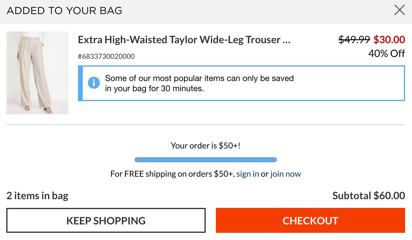 how to apply Old Navy Coupon - step 1