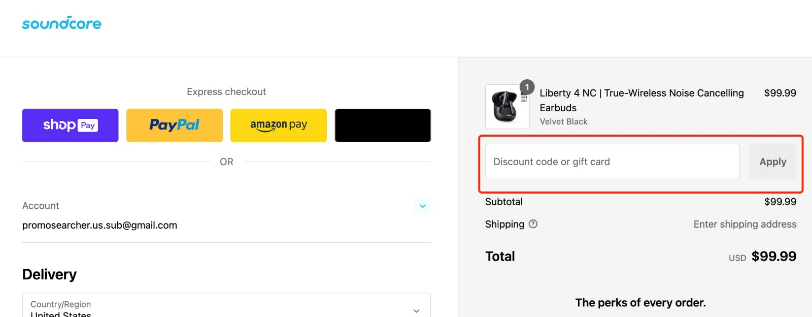 how to apply Soundcore Discount Code - step 1