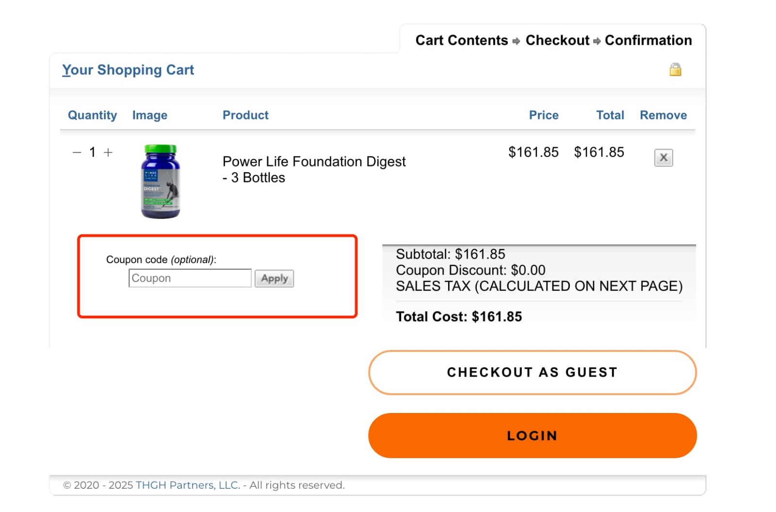 how to apply Power Life Coupon Code - step 1