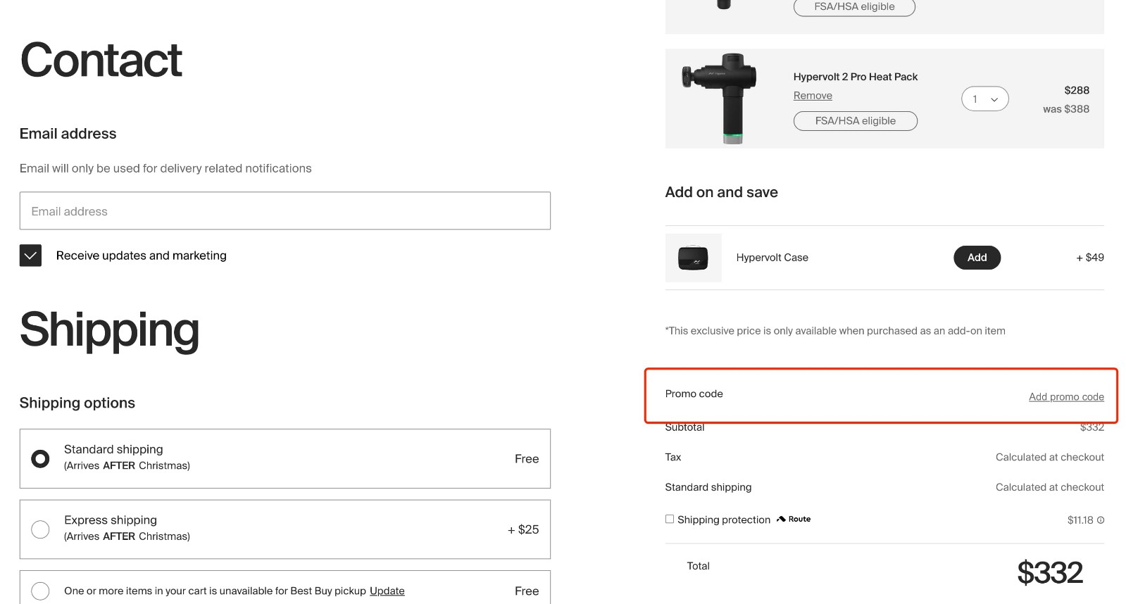 how to apply Hyperice Promo Code - step 1