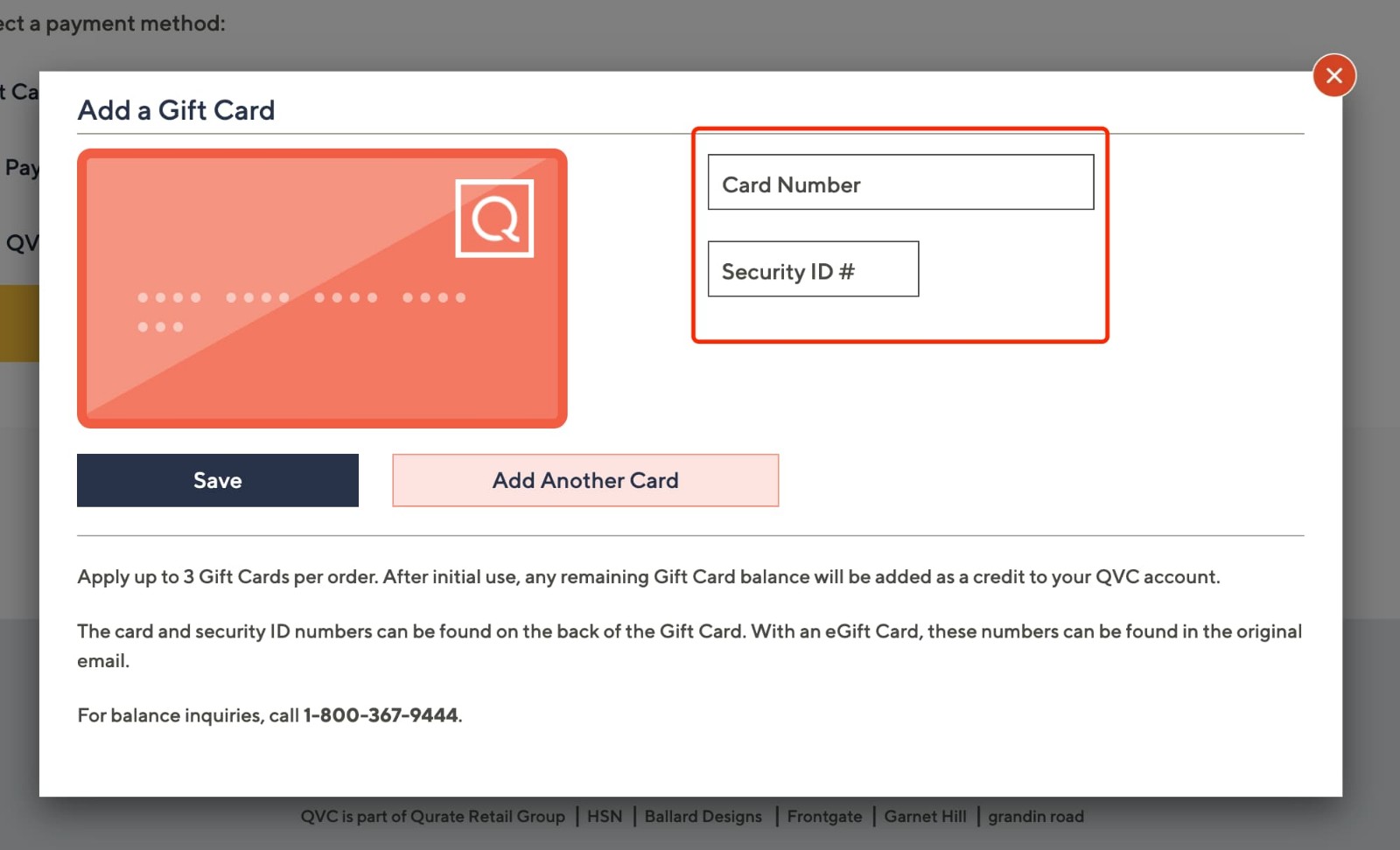 how to apply QVC Promo Code - step 2