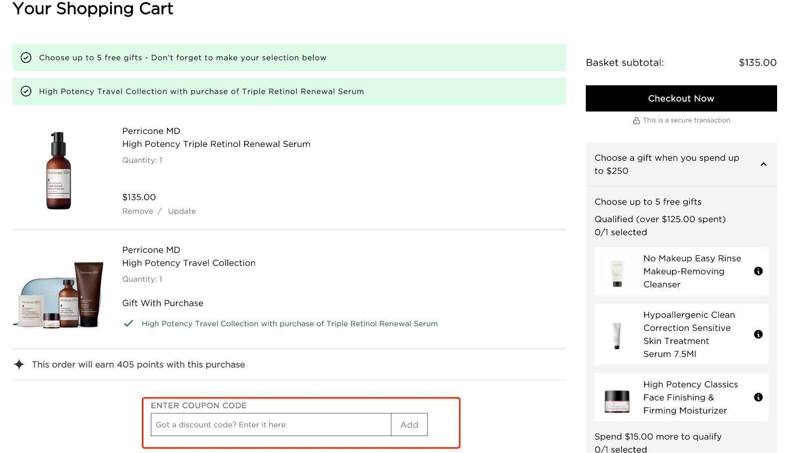how to apply Perricone MD Coupon Code - step 1