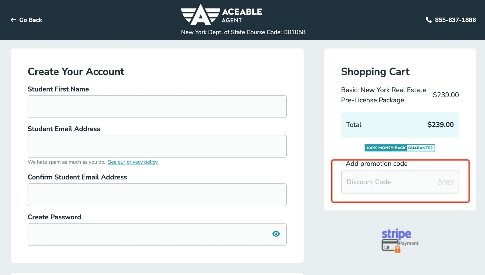 how to apply AceableAgent Coupon - step 1