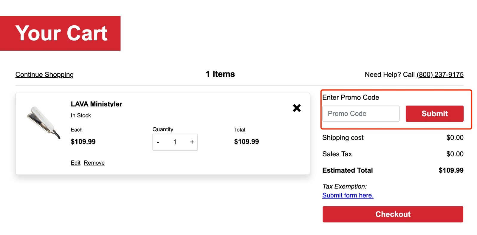 how to apply CHI Promo Code - step 1