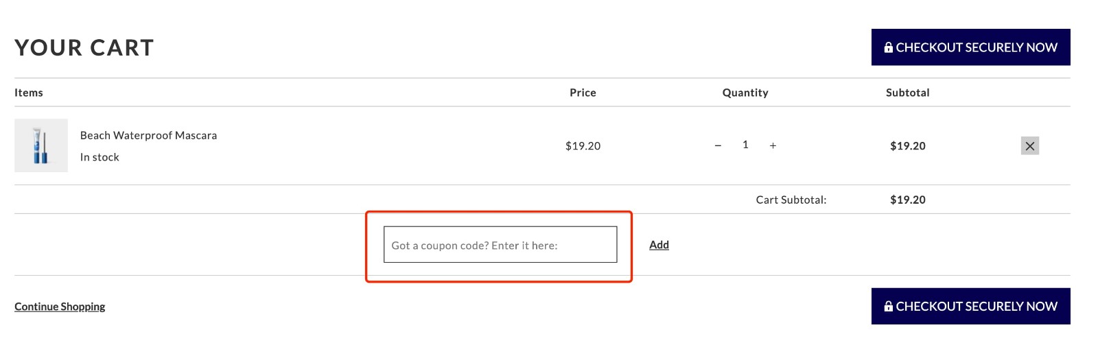 how to apply Eyeko Coupon Code - step 1