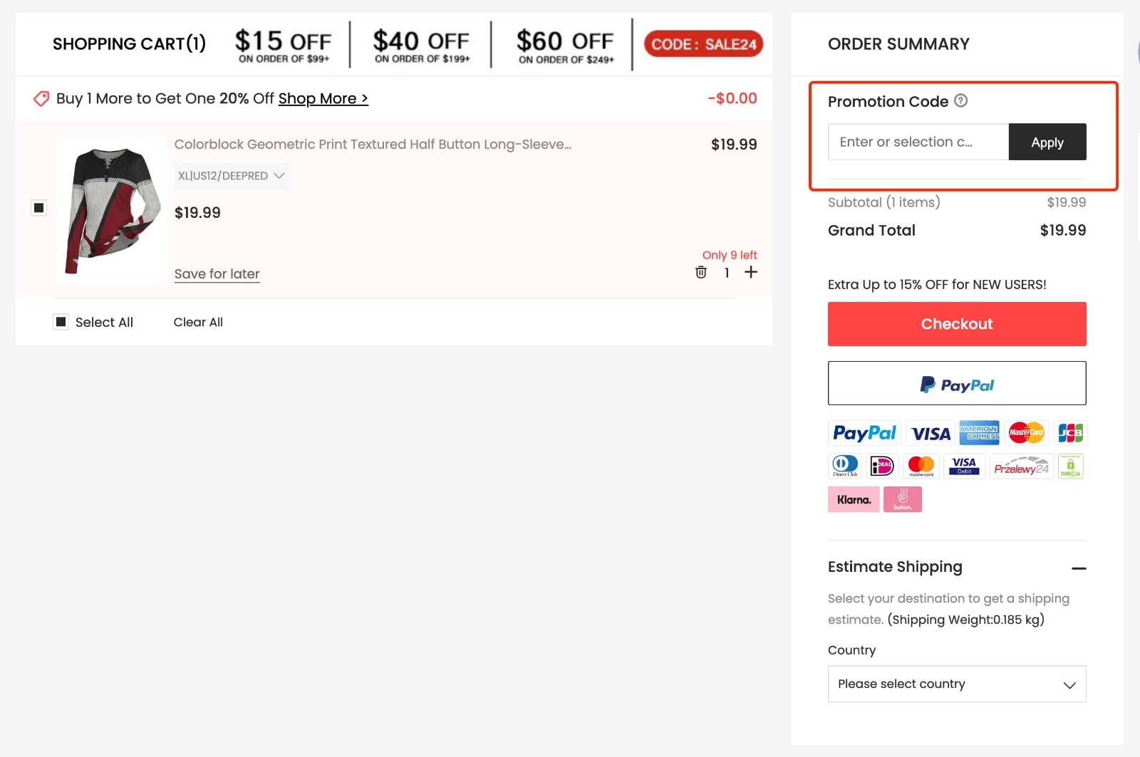 how to apply DressLily Coupon - step 1