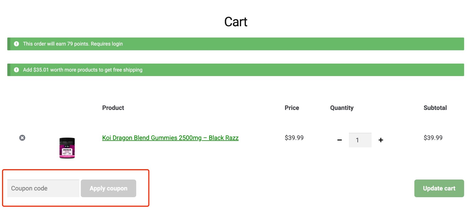 how to apply Olofly Coupon Code - step 1
