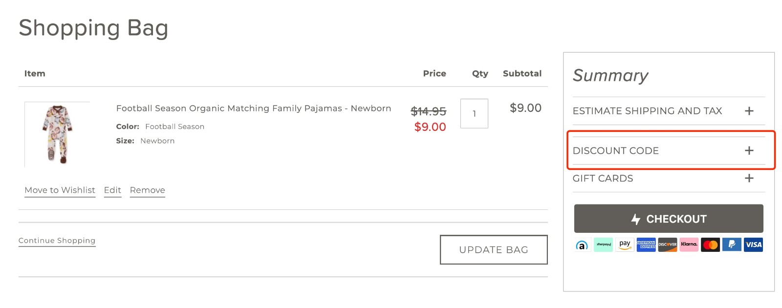 how to apply Burts Bees Baby Discount Code - step 1